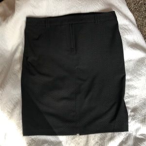 Black pencil skirt with tiny white dots